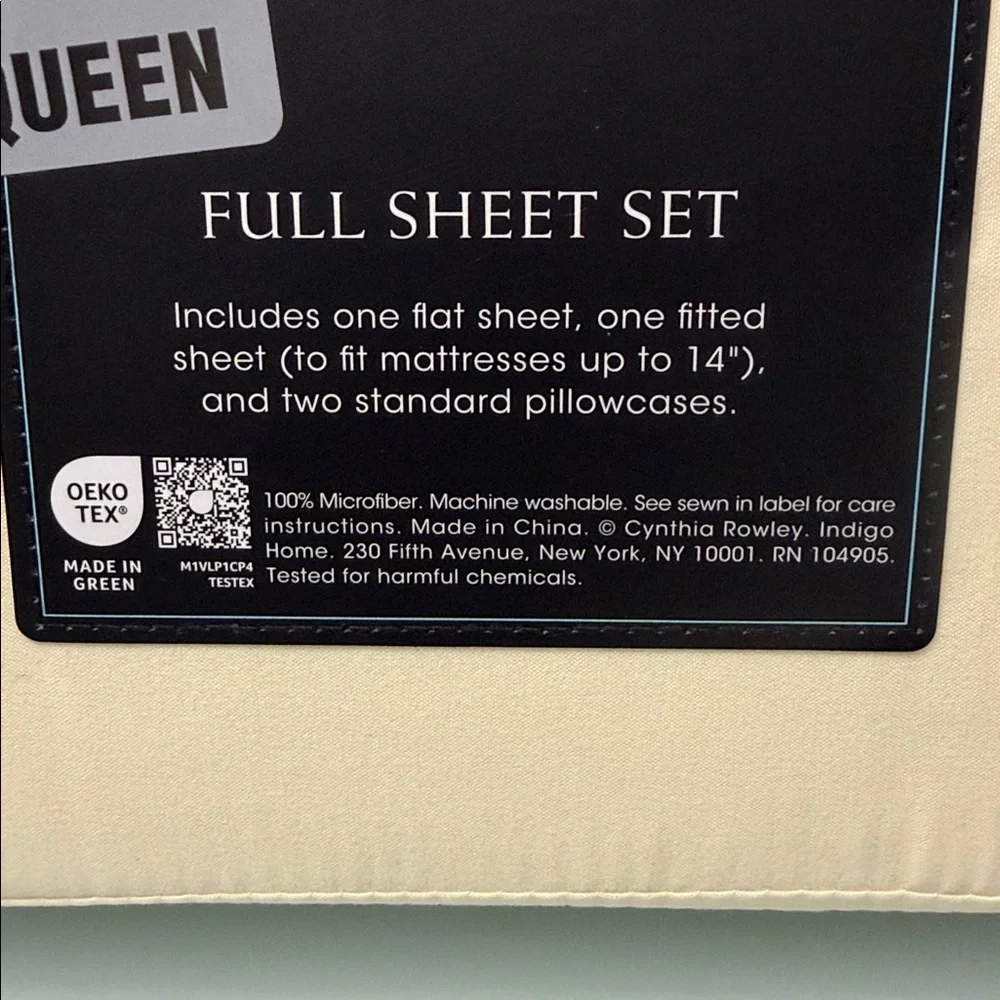NWT Cynthia Rowley Butter Yellow Full Sheet Set